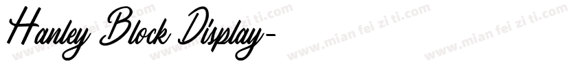 Hanley Block Display字体转换